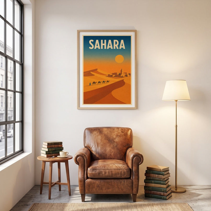 affiche désert du sahara art mural nature