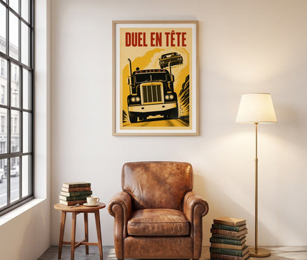 affiche duel tete vintage