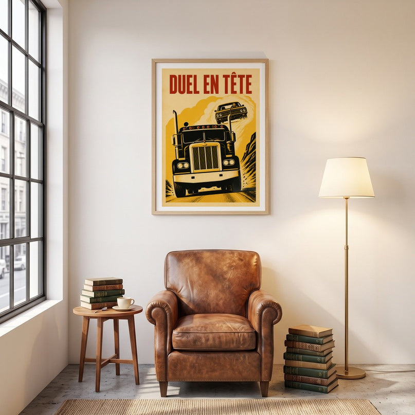 affiche duel tete vintage