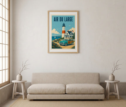 affiche paysage americain retro