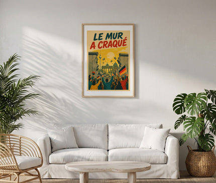 affiche chute du mur de berlin vintage