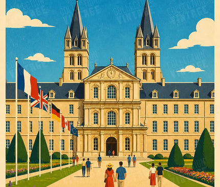 affiche caen style affiche ancienne de voyage