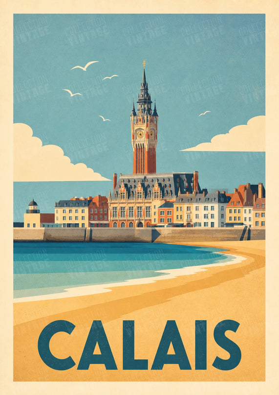 affiche calais thème voyage