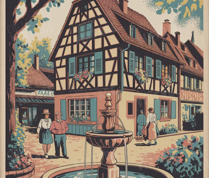 affiche colmar style esquisse