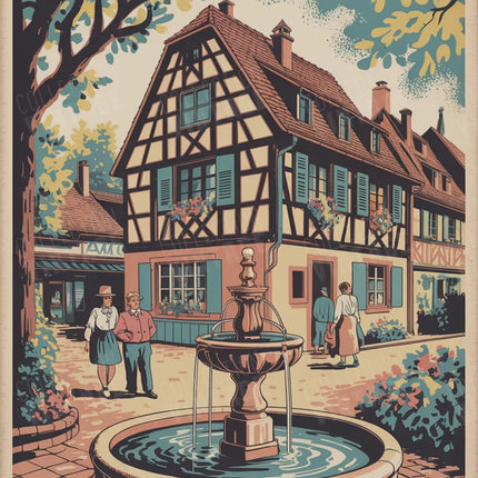 affiche colmar style esquisse