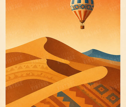 affiche désert du sahara composition géométrique