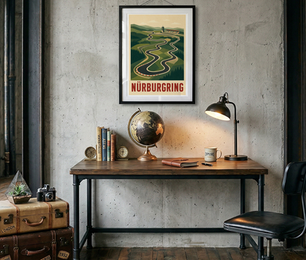affiche nürburgring pour passionné de circuit