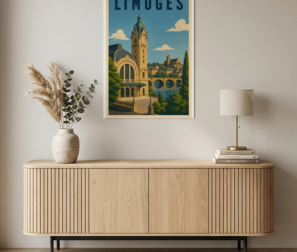affiche vintage limoges deco couloir