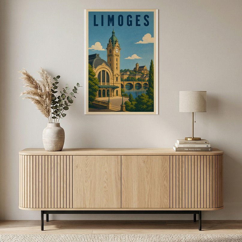 affiche vintage limoges deco couloir