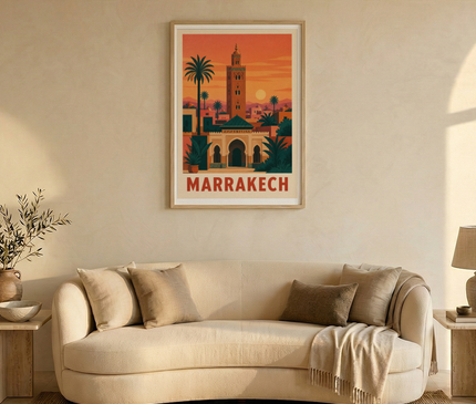 affiche marrakech vintage