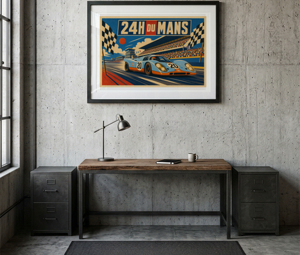 affiche 24h du mans format panoramique
