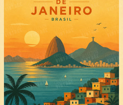 affiche brésil rétro