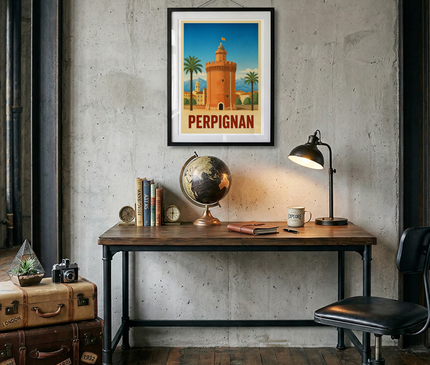 affiche vintage perpignan