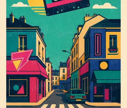 affiches année rétro style années 90