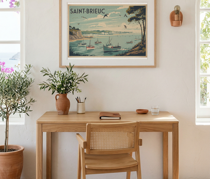 affiche saint-brieuc décor mural pour salon