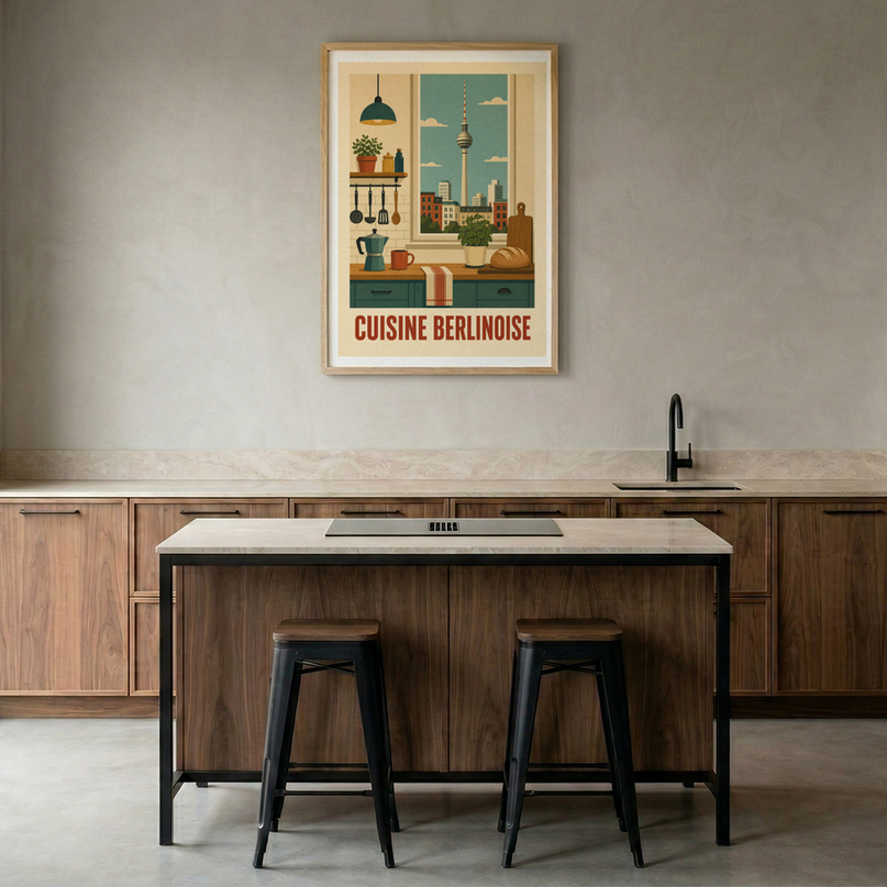 affiche berlin vintage pour cuisine