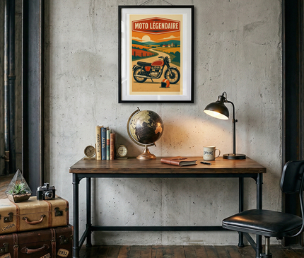 affiche ancienne moto de collection