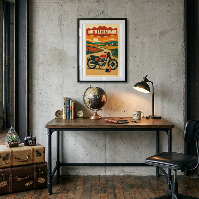 affiche ancienne moto de collection