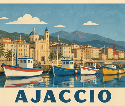 affiche port de pêche ajaccio