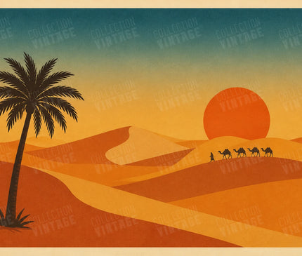 affiche désert du sahara poster ambiance boho