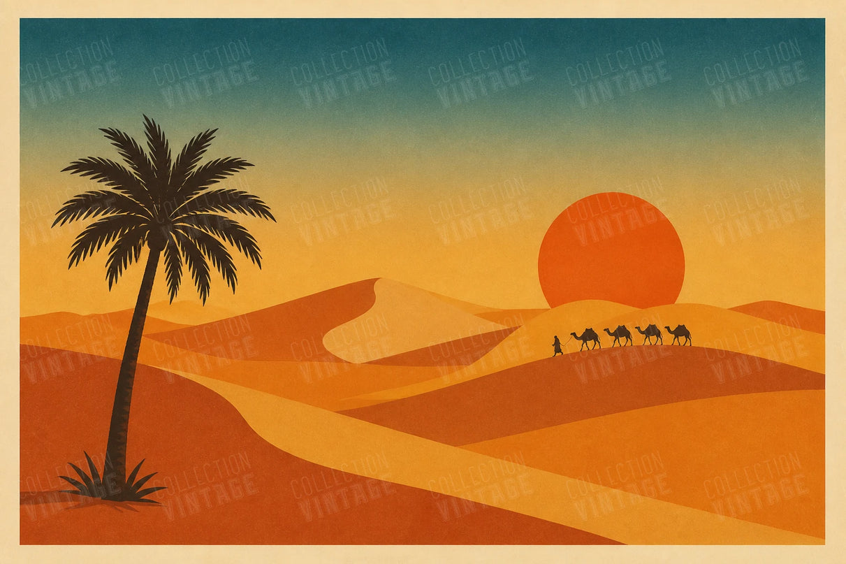 affiche désert du sahara poster ambiance boho
