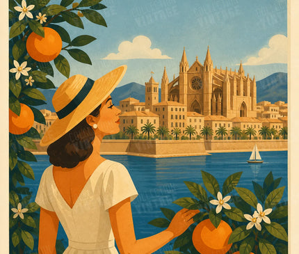 affiche palma de majorque vintage