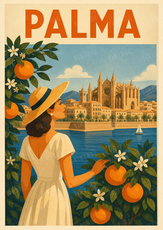 affiche palma de majorque vintage