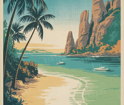 affiche seychelles pour deco vintage
