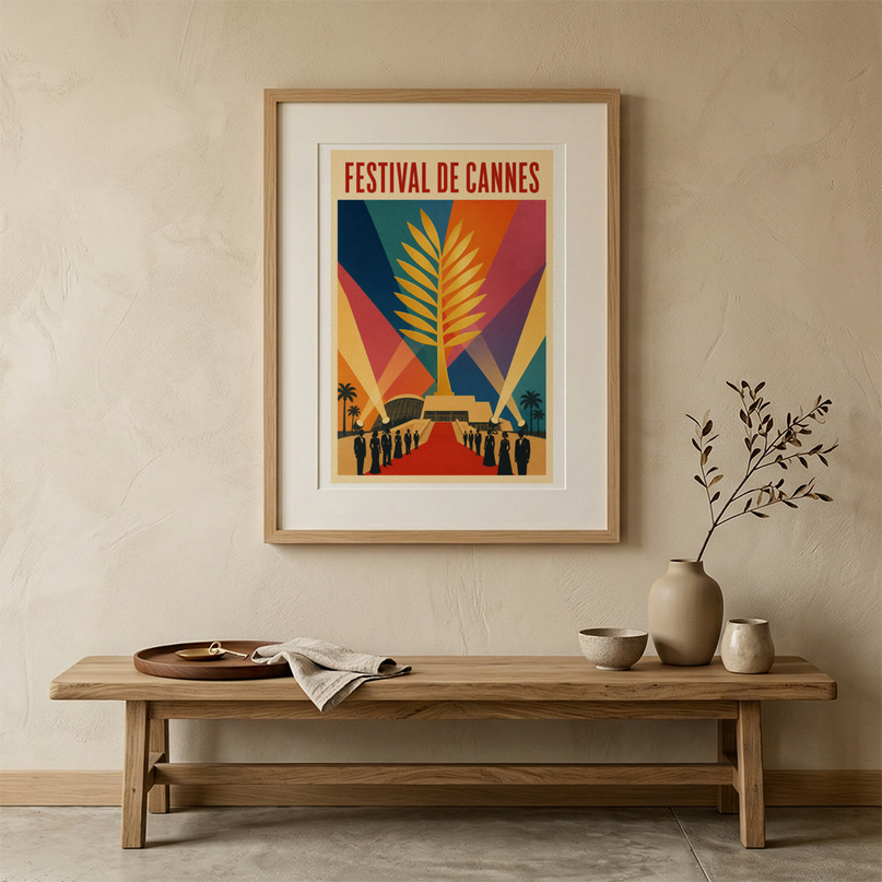 affiche festival de cannes graphique abstraite
