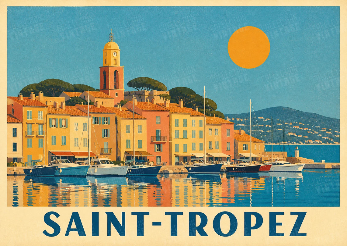 affiche saint tropez série de posters
