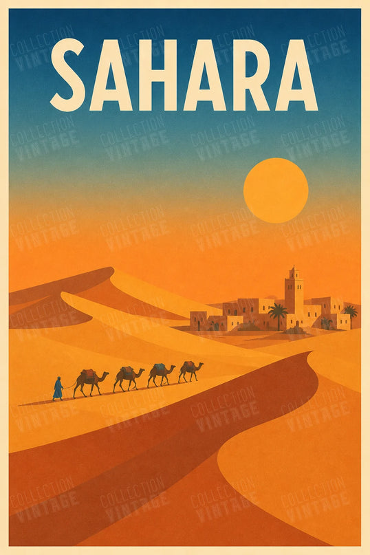 affiche désert du sahara art mural nature