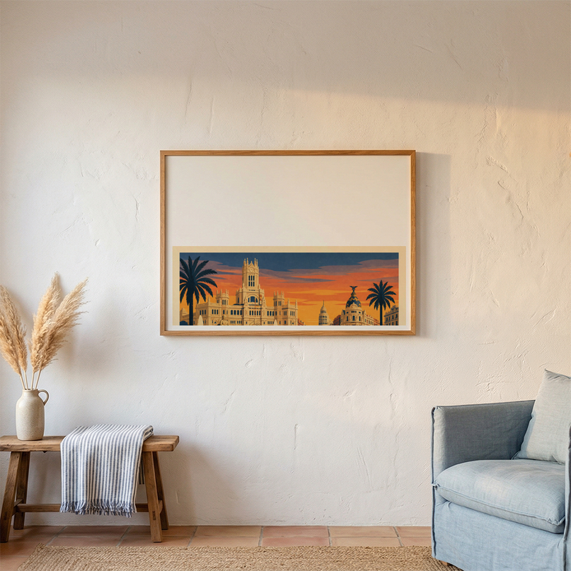 affiche madrid format paysage