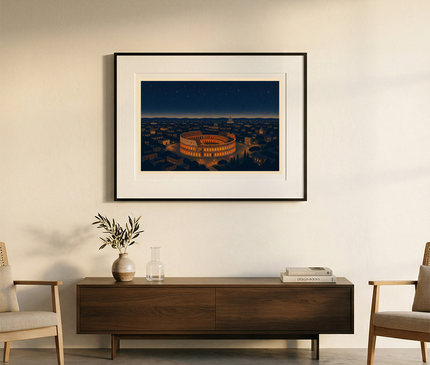 affiche colisée vue nocturne