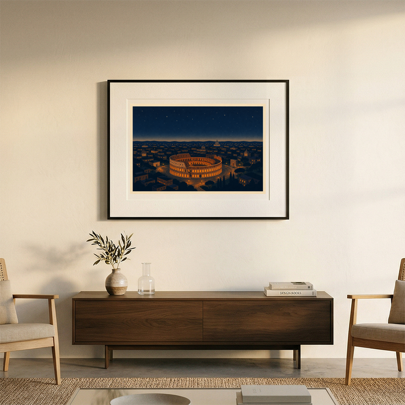 affiche colisée vue nocturne