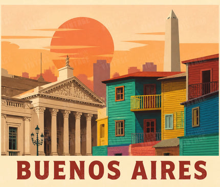 affiches argentine architecture vintage