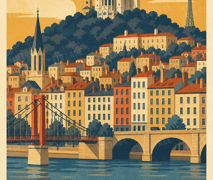 affiche lyon dessin architecture