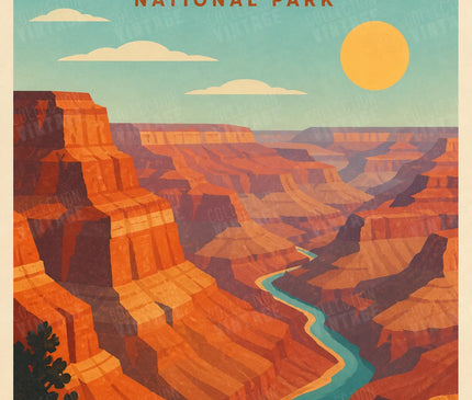 affiche grand canyon style travel poster