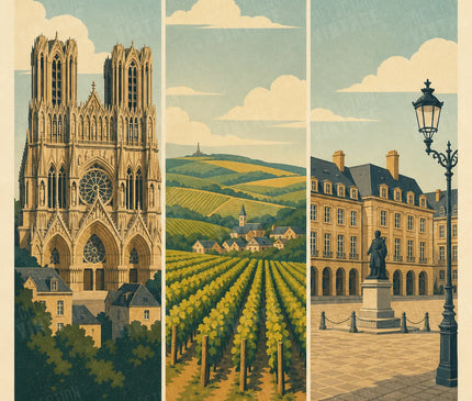 affiche reims triptyque mural
