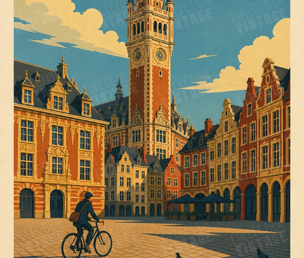 affiche lille tourisme vintage
