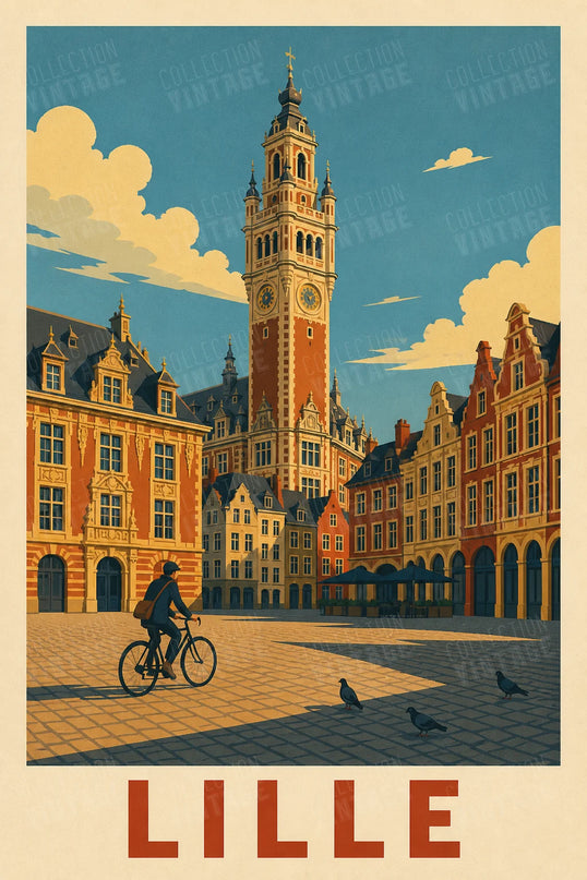affiche lille tourisme vintage