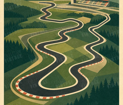affiche nürburgring pour passionné de circuit