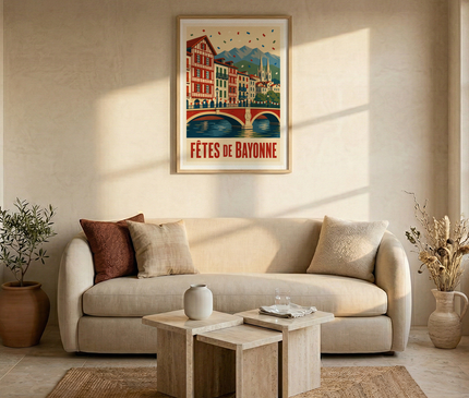 affiche fêtes de bayonne illustration