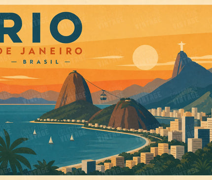 poster paysage rio de janeiro