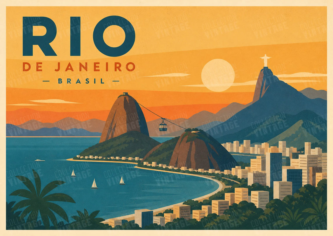 poster paysage rio de janeiro
