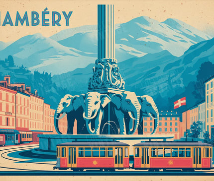 affiche vintage chambéry