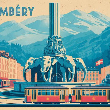 affiche vintage chambéry