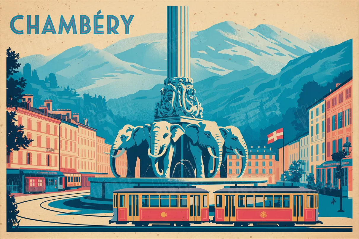 affiche vintage chambéry