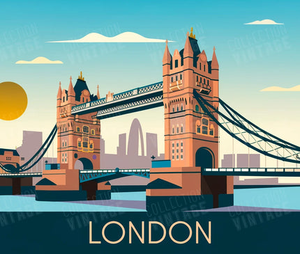 affiche londres architecture iconique