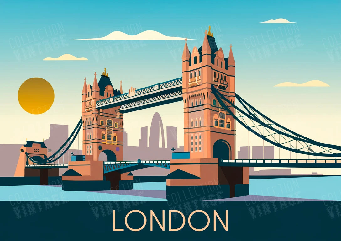 affiche londres architecture iconique