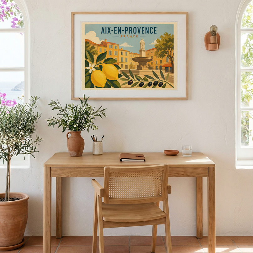 affiche citron et olive aix en provence